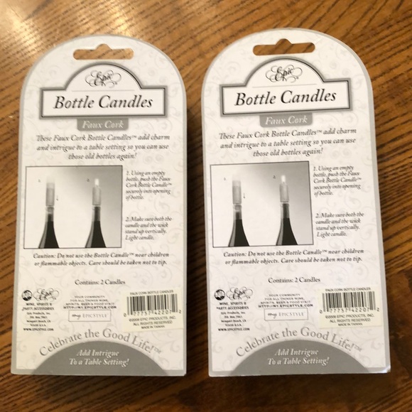 Faux cork bottle candles.  2 packs. - Picture 2 of 2